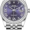 Rolex Datejust 36mm Stainless Steel 126284rbr Aubergine Roman VI IX Jubilee -Omega Shop 126284rbr Aubergine Roman VI IX Jubilee