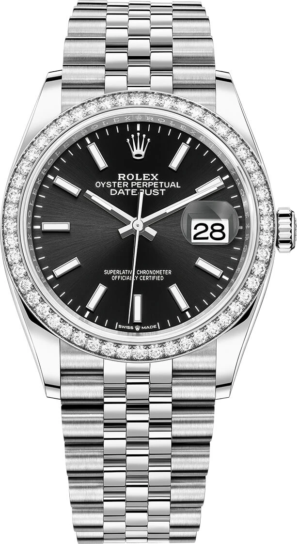 Rolex Datejust 36mm Stainless Steel 126284rbr Black Index Jubilee Rolex Datejust 36mm Stainless Steel 126284rbr Black Index Jubilee -Omega Shop
