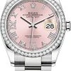 Rolex Datejust 36mm Stainless Steel 126284rbr Pink Roman VI IX Oyster -Omega Shop 126284rbr Pink Roman VI IX Oyster