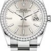 Rolex Datejust 36mm Stainless Steel 126284rbr Silver Index Oyster -Omega Shop 126284rbr Silver Index Oyster