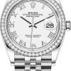 Rolex Datejust 36mm Stainless Steel 126284rbr White Roman Jubilee 1 Rolex Datejust 36mm Stainless Steel 126284rbr White Roman Jubilee -Omega Shop 126284rbr White Roman Jubilee