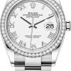 Rolex Datejust 36mm Stainless Steel 126284rbr White Roman Oyster