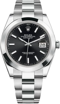 Rolex Datejust 41mm Stainless Steel 126300 Black Index Oyster