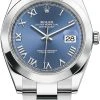 Rolex Datejust 41mm Stainless Steel 126300 Blue Roman Oyster -Omega Shop 126300 Blue Roman Oyster