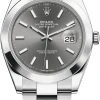 Rolex Datejust 41mm Stainless Steel 126300 Dark Rhodium Index Oyster -Omega Shop 126300 Dark Rhodium Index Oyster