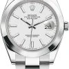 Rolex Datejust 41mm Stainless Steel 126300 White Index Oyster -Omega Shop 126300 White Index Oyster