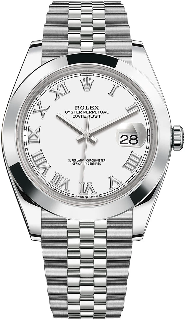 Rolex Datejust 41mm Stainless Steel 126300 White Roman Jubilee Rolex Datejust 41mm Stainless Steel 126300 White Roman Jubilee -Omega Shop 126300 White Roman Jubilee watch