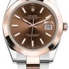 Rolex Datejust 41mm Steel And Everose Gold 126301 Chocolate Index Oyster -Omega Shop 126301 Chocolate Index Oyster