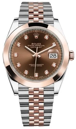 Rolex Datejust 41mm Steel And Everose Gold 126301 Chocolate Diamond Jubilee