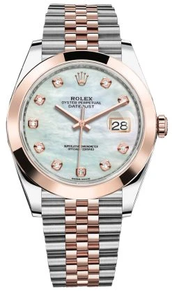Rolex Datejust 41mm Steel And Everose Gold 126301 MOP Diamond Jubilee