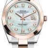Rolex Datejust 41mm Steel And Everose Gold 126301 MOP Diamond Oyster