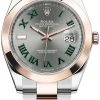 Rolex Datejust 41mm Steel And Everose Gold 126301 Slate Roman Oyster