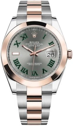 Rolex Datejust 41mm Steel And Everose Gold 126301 Slate Roman Oyster