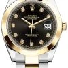 Rolex Datejust 41mm Steel And Yellow Gold 126303 Black Diamond Oyster -Omega Shop 126303 Black Diamond Oyster