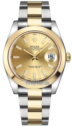 Rolex Datejust 41mm Steel And Yellow Gold 126303 Champagne Index Oyster