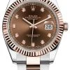 Rolex Datejust 41mm Steel And Everose Gold 126331 Chocolate Diamond Oyster