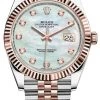 Rolex Datejust 41mm Steel And Everose Gold 126331 MOP Diamond Jubilee