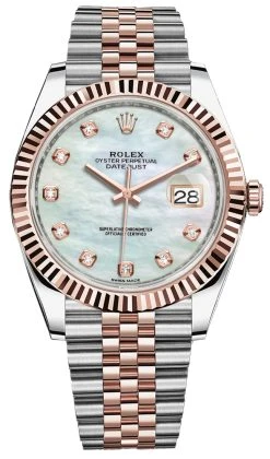 Rolex Datejust 41mm Steel And Everose Gold 126331 MOP Diamond Jubilee