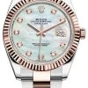 Rolex Datejust 41mm Steel And Everose Gold 126331 MOP Diamond Oyster