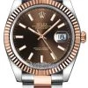 Rolex Datejust 41mm Steel And Everose Gold 126331 Chocolate Index Oyster