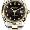 Rolex Datejust 41mm Steel And Yellow Gold 126333 Black Diamond Oyster -Omega Shop 126333 Black Diamond Oyster