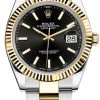Rolex Datejust 41mm Steel And Yellow Gold 126333 Black Index Oyster -Omega Shop 126333 Black Index Oyster
