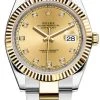 Rolex Datejust 41mm Steel And Yellow Gold 126333 Champagne Diamond Oyster -Omega Shop 126333 Champagne Diamond Oyster