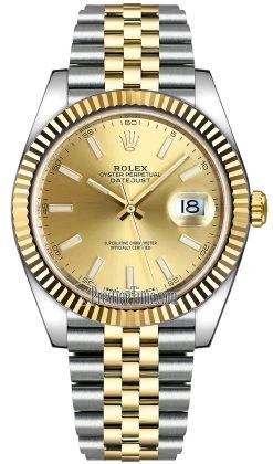Rolex Datejust 41mm Steel And Yellow Gold 126333 Champagne Index Jubilee