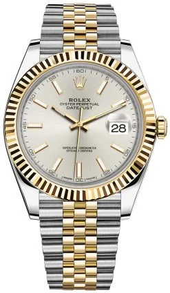 Rolex Datejust 41mm Steel And Yellow Gold 126333 Silver Index Jubilee