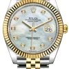Rolex Datejust 41mm Steel And Yellow Gold 126333 White MOP Diamond Jubilee