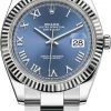 Rolex Datejust 41mm Stainless Steel 126334 Blue Roman Oyster -Omega Shop 126334 0025 Blue Roman Oyster