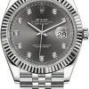 Rolex Datejust 41mm Stainless Steel 126334 Dark Rhodium Diamond Jubilee