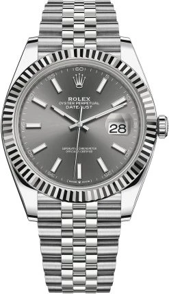Rolex Datejust 41mm Stainless Steel 126334 Dark Rhodium Index Jubilee