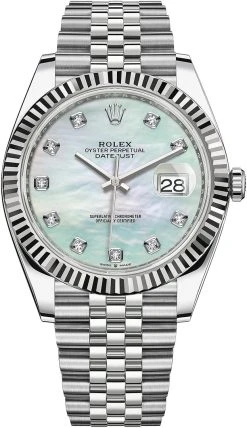 Rolex Datejust 41mm Stainless Steel 126334 MOP Diamond Jubilee