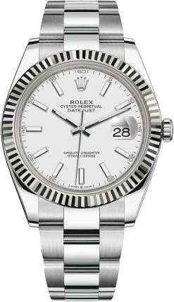 Rolex Datejust 41mm Stainless Steel 126334 White Index Oyster