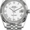 Rolex Datejust 41mm Stainless Steel 126334 White Roman Jubilee