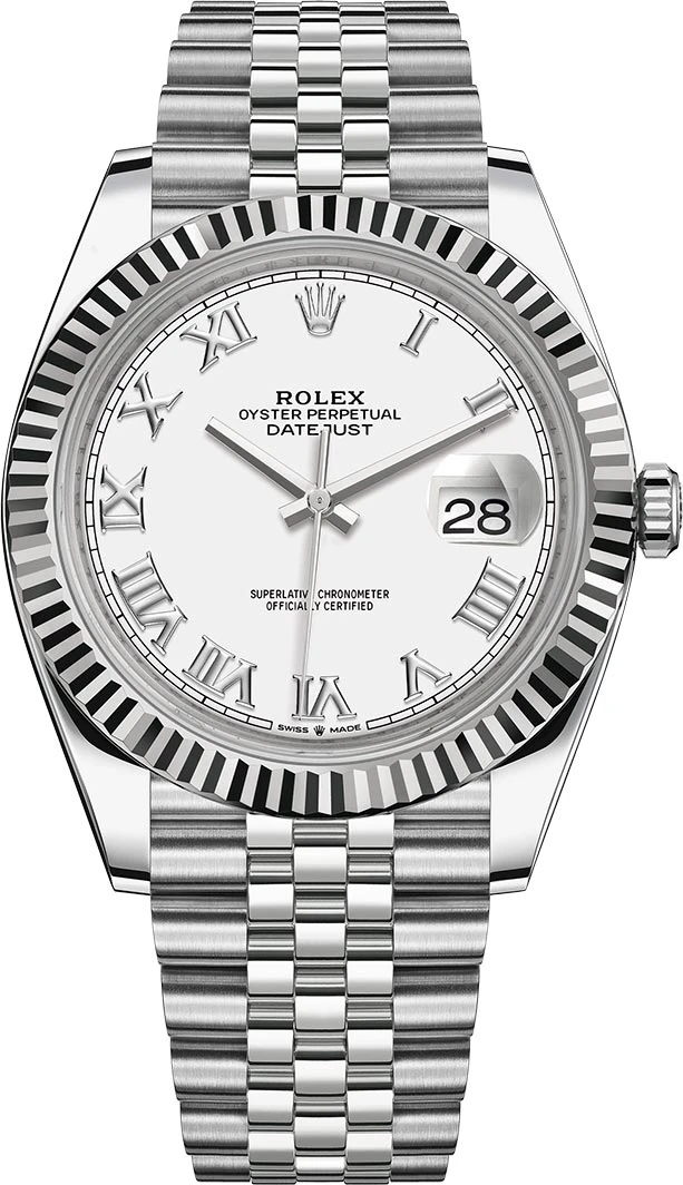 Rolex Datejust 41mm Stainless Steel 126334 White Roman Jubilee Rolex Datejust 41mm Stainless Steel 126334 White Roman Jubilee -Omega Shop 126334 White Roman Jubilee