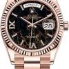 Rolex Day-Date 36mm Everose Gold Fluted Bezel 128235 Eisenkiesel -Omega Shop 128235 Eisenkiesel