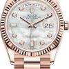 Rolex Day-Date 36mm Everose Gold 128235 MOP Diamond