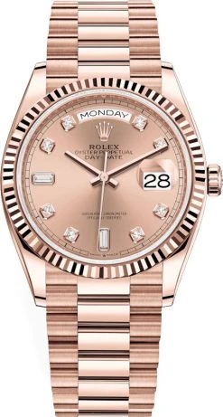 Rolex Day-Date 36mm Everose Gold 128235 Rose Diamond