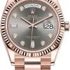 Rolex Day-Date 36mm Everose Gold 128235 Slate Diamond -Omega Shop 128235 Slate Diamond