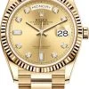 Rolex Day-Date 36mm Yellow Gold 128238 Champagne Diamond -Omega Shop 128238 Champagne Diamond
