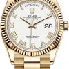 Rolex Day-Date 36mm Yellow Gold 128238 White Roman