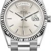 Rolex Day-Date 36mm White Gold 128239 Silver Index -Omega Shop 128239 Silver Index