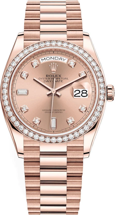 Rolex Day-Date 36mm Everose Gold 128345RBR Rose Diamond Rolex Day-Date 36mm Everose Gold 128345RBR Rose Diamond -Omega Shop 128345RBR Rose Diamond