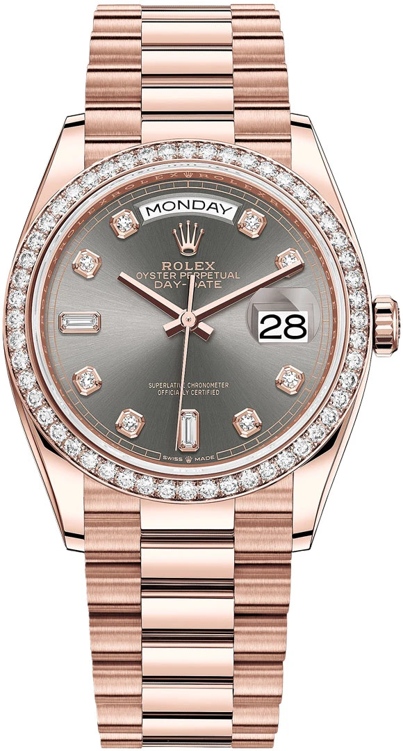 Rolex Day-Date 36mm Everose Gold 128345RBR Slate Diamond Rolex Day-Date 36mm Everose Gold 128345RBR Slate Diamond -Omega Shop 128345RBR Slate Diamond