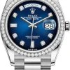 Rolex Day-Date 36mm White Gold 128349RBR Blue Graduated Diamond -Omega Shop 128348RBR Blue Graduated Diamond.psd