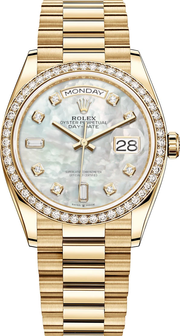 Rolex Day-Date 36mm Yellow Gold 128348RBR MOP Diamond Rolex Day-Date 36mm Yellow Gold 128348RBR MOP Diamond -Omega Shop 128348RBR MOP Diamond