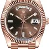 Rolex Day-Date 40mm Everose Gold 228235 Chocolate Baguette Index -Omega Shop 228235