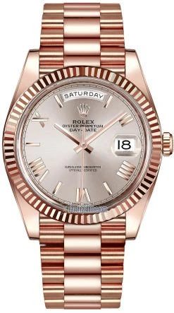 Rolex Day-Date 40mm Everose Gold 228235 Sundust Roman